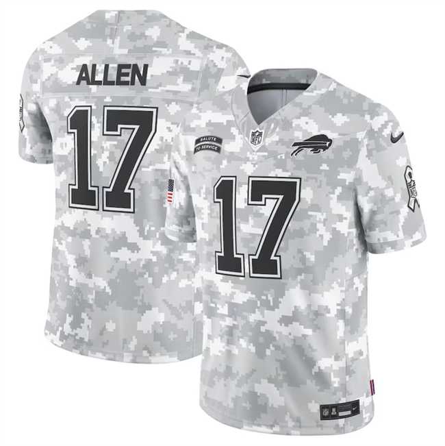 Men%27s Buffalo Bills #17 Josh Allen 2024 Arctic Camo Salute To Service Limited Stitched Jersey Dyin->atlanta falcons->NFL Jersey